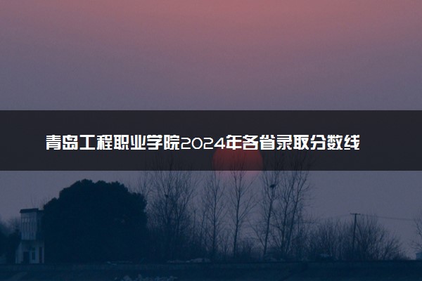 青岛工程职业学院2024年各省录取分数线 多少分能考上