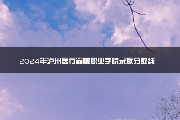 2024年泸州医疗器械职业学院录取分数线是多少 各省最低分数线及位次