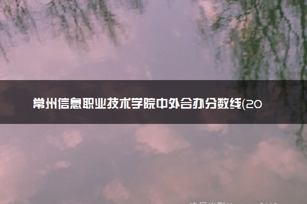 常州信息职业技术学院中外合办分数线（2025参考）