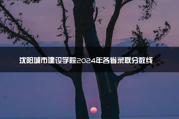 沈阳城市建设学院2024年各省录取分数线 多少分能考上