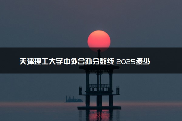 天津理工大学中外合办分数线 2025多少分能录取