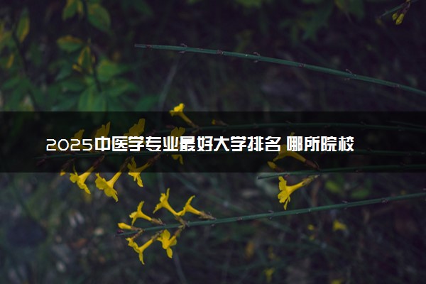 2025中医学专业最好大学排名 哪所院校厉害