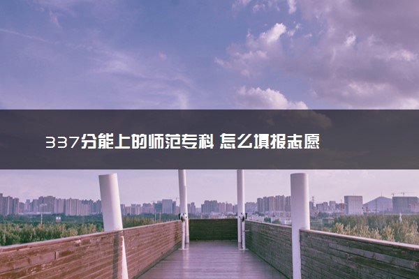 337分能上的师范专科 怎么填报志愿