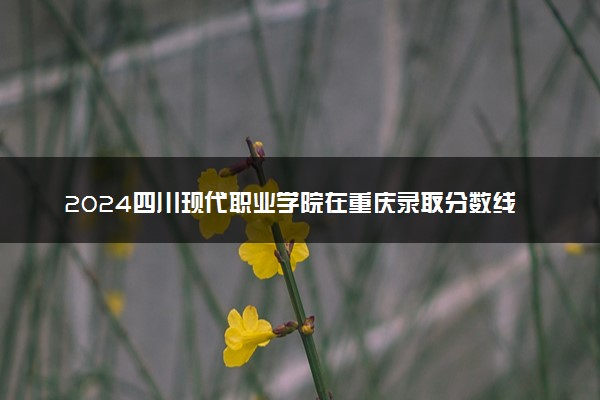 2024四川现代职业学院在重庆录取分数线 各专业分数及位次