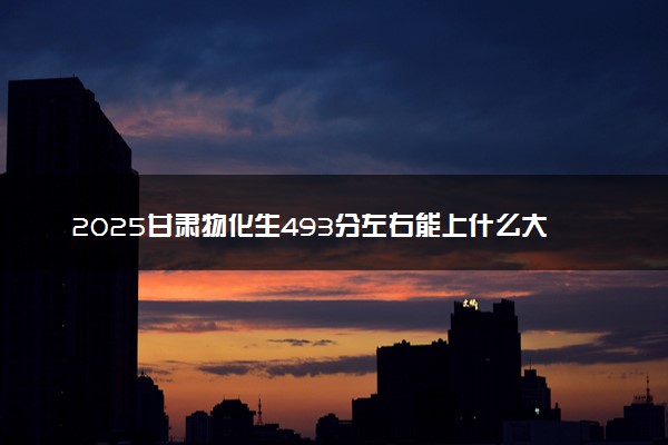 2025甘肃物化生493分左右能上什么大学 可以报考的院校名单