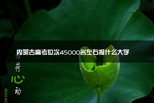 内蒙古高考位次45000名左右报什么大学好（2025年参考）