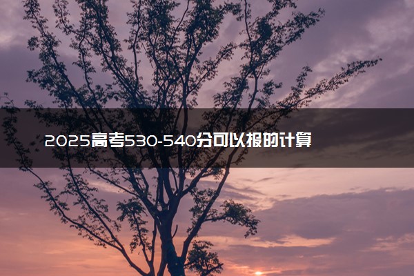 2025高考530-540分可以报的计算机类大学有哪些