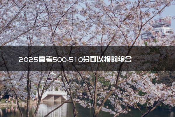 2025高考500-510分可以报的综合类大学有哪些