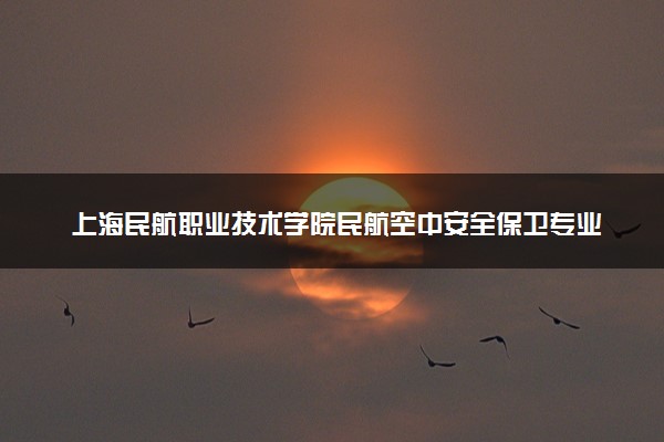 上海民航职业技术学院民航空中安全保卫专业怎么样 录取分数线多少