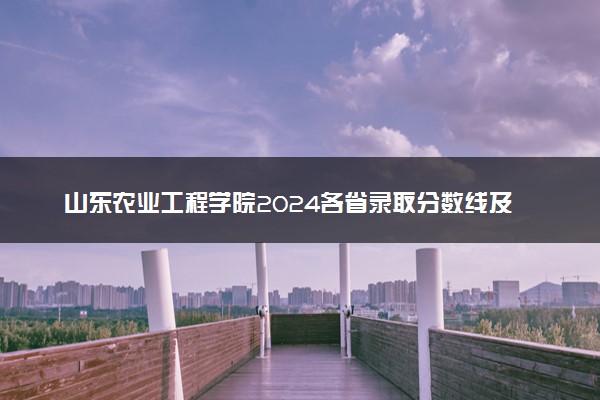 山东农业工程学院2024各省录取分数线及最低位次是多少