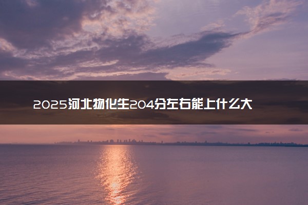 2025河北物化生204分左右能上什么大学 可以报考的院校名单