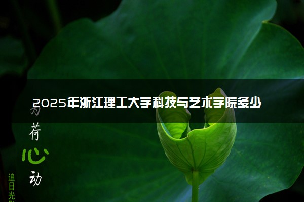 2025年浙江理工大学科技与艺术学院多少分能考上 最低分及位次