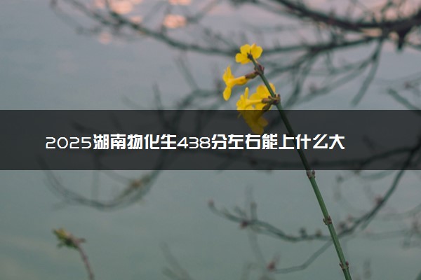 2025湖南物化生438分左右能上什么大学 可以报考的院校名单