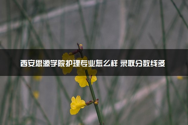 西安思源学院护理专业怎么样 录取分数线多少