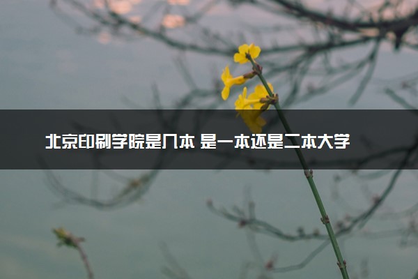 北京印刷学院是几本 是一本还是二本大学