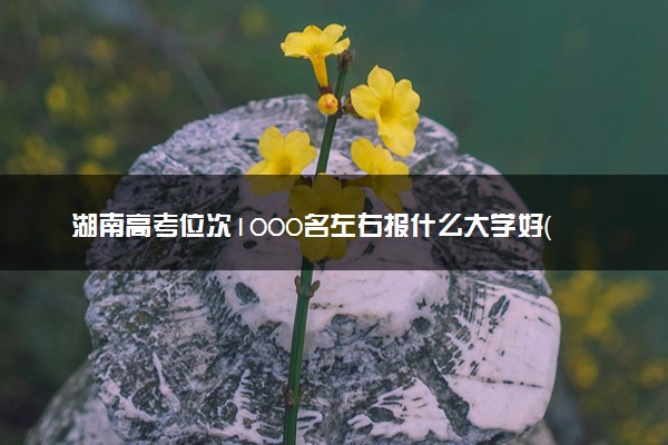 湖南高考位次1000名左右报什么大学好（2025年参考）