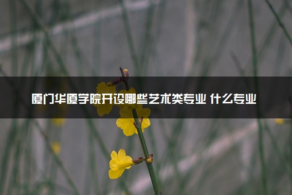 厦门华厦学院开设哪些艺术类专业 什么专业前景好