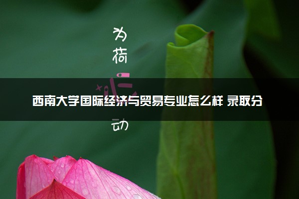 西南大学国际经济与贸易专业怎么样 录取分数线多少