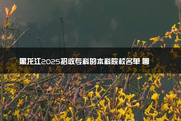 黑龙江2025招收专科的本科院校名单 哪些本科开设专科招生