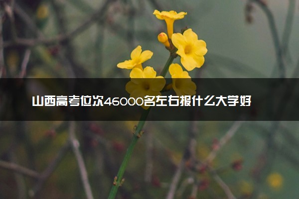 山西高考位次46000名左右报什么大学好（2025年参考）