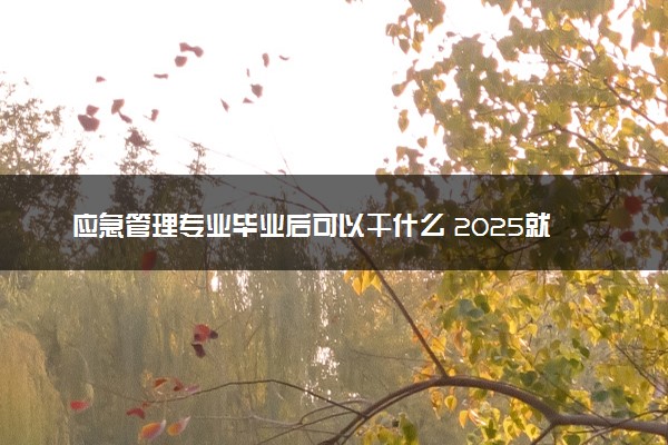 应急管理专业毕业后可以干什么 2025就业前景如何