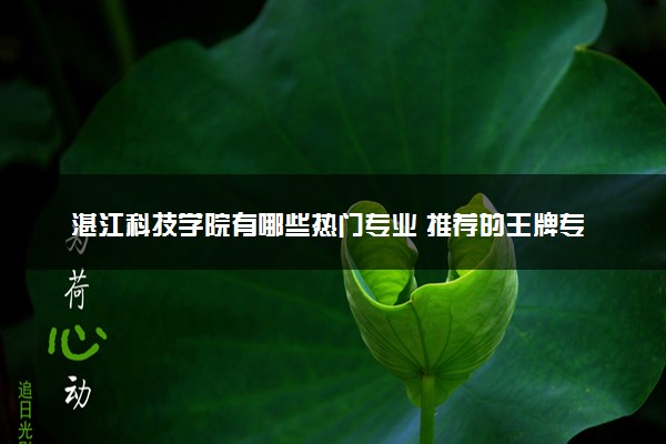 湛江科技学院有哪些热门专业 推荐的王牌专业