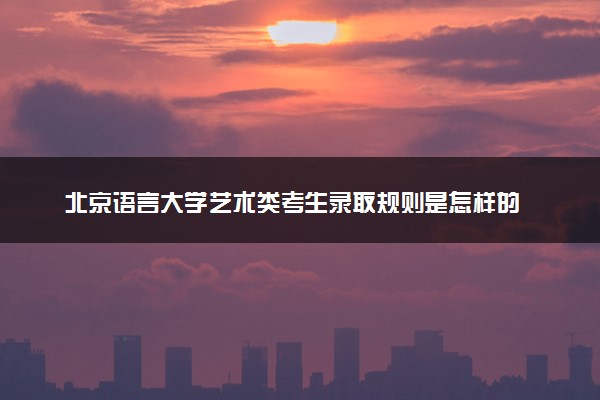 北京语言大学艺术类考生录取规则是怎样的 有哪些要求