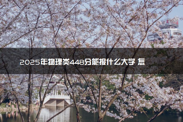 2025年物理类448分能报什么大学 怎么填报志愿