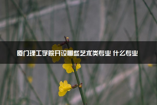 厦门理工学院开设哪些艺术类专业 什么专业前景好