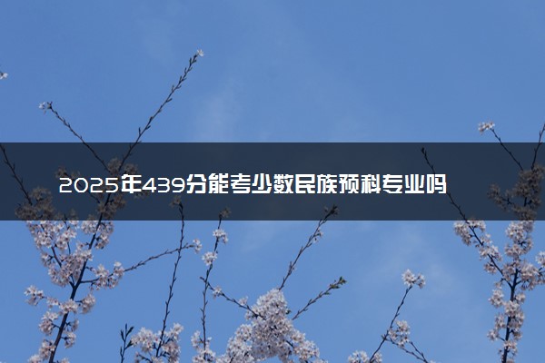 2025年439分能考少数民族预科专业吗 439分少数民族预科专业大学推荐