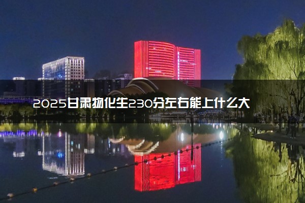 2025甘肃物化生230分左右能上什么大学 可以报考的院校名单