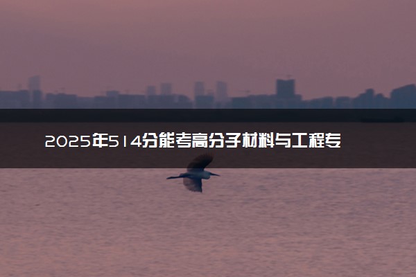 2025年514分能考高分子材料与工程专业吗 514分高分子材料与工程专业大学推荐