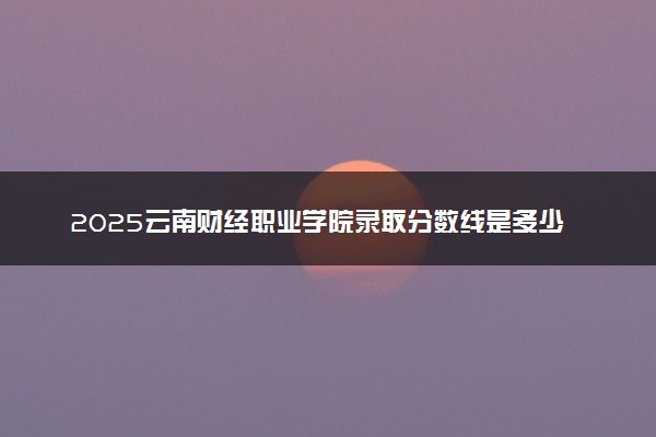 2025云南财经职业学院录取分数线是多少 各省最低分数线汇总