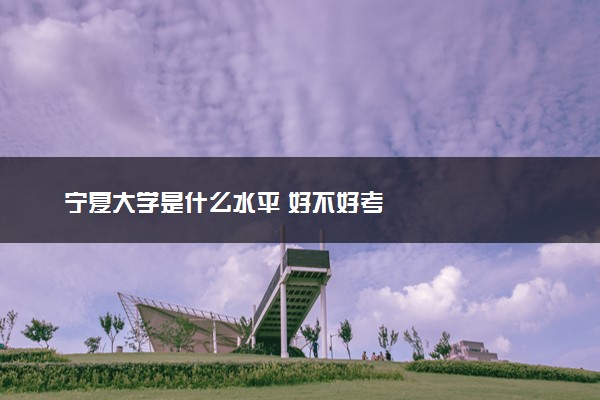 宁夏大学是什么水平 好不好考