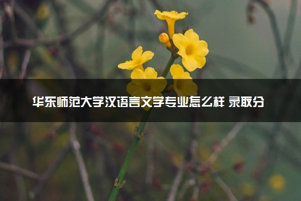 华东师范大学汉语言文学专业怎么样 录取分数线多少