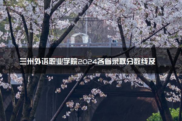 兰州外语职业学院2024各省录取分数线及最低位次是多少