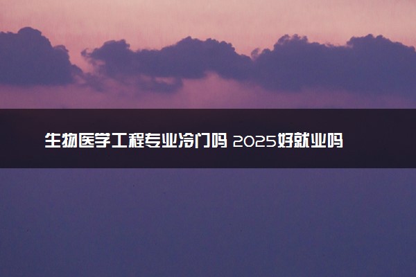 生物医学工程专业冷门吗 2025好就业吗