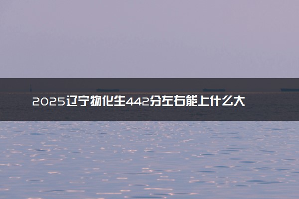 2025辽宁物化生442分左右能上什么大学 可以报考的院校名单