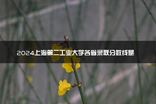 2024上海第二工业大学各省录取分数线是多少 最低分及位次