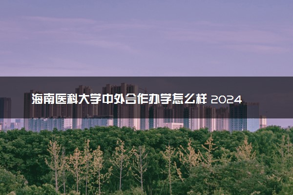 海南医科大学中外合作办学怎么样 2024分数线是多少