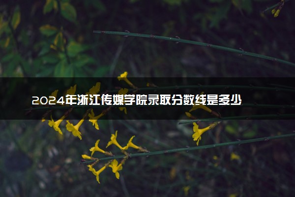 2024年浙江传媒学院录取分数线是多少 各省最低分数线及位次