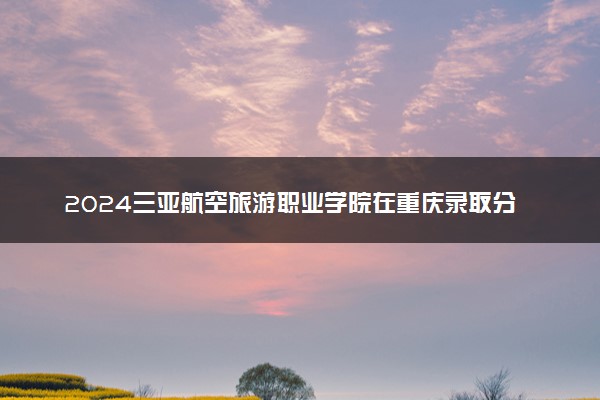 2024三亚航空旅游职业学院在重庆录取分数线 各专业分数及位次