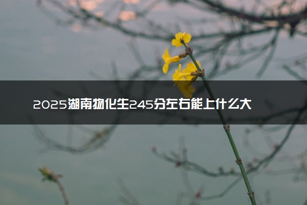 2025湖南物化生245分左右能上什么大学 可以报考的院校名单