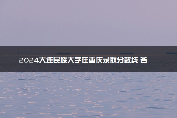 2024大连民族大学在重庆录取分数线 各专业分数及位次