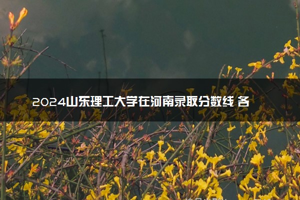 2024山东理工大学在河南录取分数线 各专业分数及位次