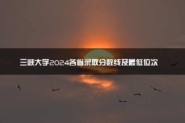 三峡大学2024各省录取分数线及最低位次是多少