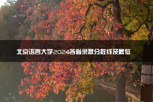 北京语言大学2024各省录取分数线及最低位次是多少