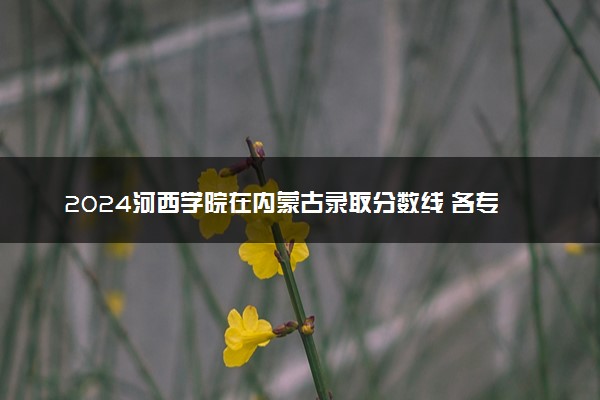 2024河西学院在内蒙古录取分数线 各专业分数及位次