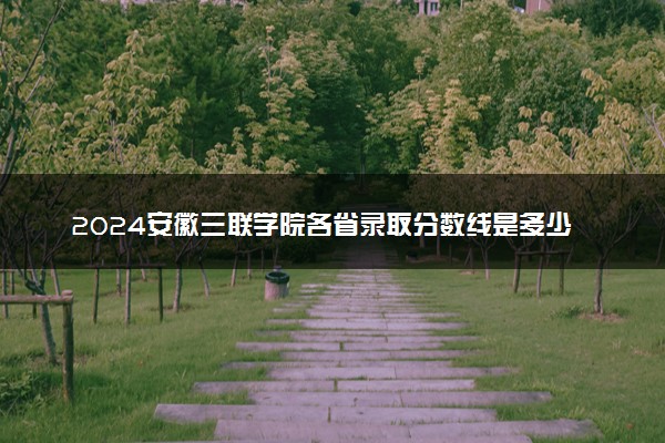 2024安徽三联学院各省录取分数线是多少 最低分及位次