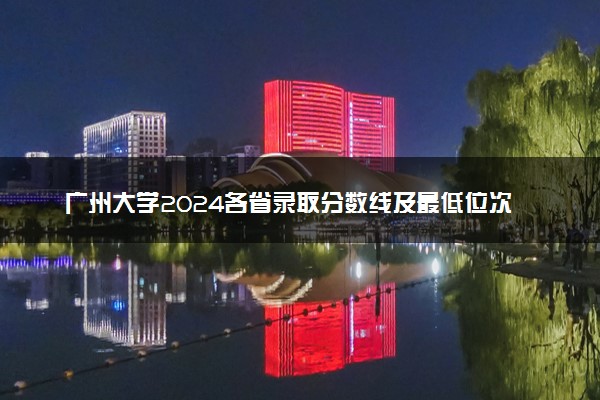 广州大学2024各省录取分数线及最低位次是多少